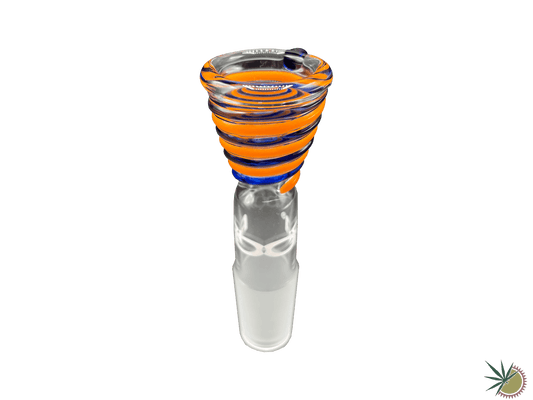 RooR Bongkopf "Blau-Orangener Spiralnebel" 18.8er Schliff - THC Headshop